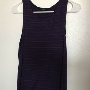 Striped sleeveless t-shirt dress